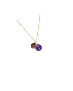 Isphere necklace Amethyst Silk