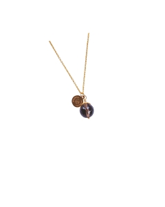 Isphere necklace Smoky Quartz Silk