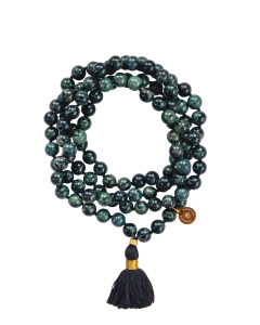 Mala necklace Kambaba Jasper Silk