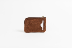 BUKVY mini wallet brown suede back