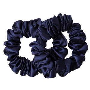 2-pack blå medium scrunchies