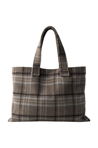 DUFFEL-BAG Navy Taupe-Check 029