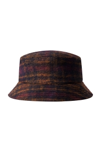 SHOOM-HAT-WOOL Orange-Navy-Check 111