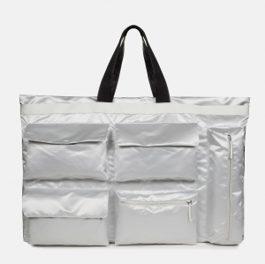 Poster Tote satin silver 