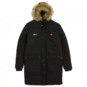 ELLESSE HERITAGE AW19Q4 WOMENS SGD08017 LIBERTA BLACK COAT FLATLAY 1