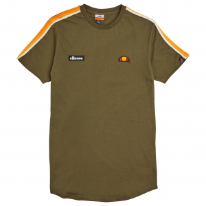 ELLESSE HERITAGE AW19Q4 MENS SHD08093 ISEO TSHIRT KHAKI FLATLAY 1 