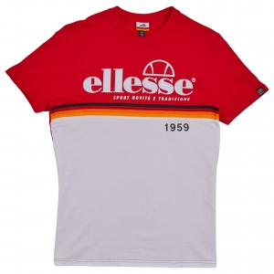 ELLESSE HERITAGE AW19Q4 MENS SHD08104 BRESCIA TSHIRT RED FLATLAY 1 