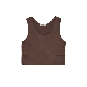 Yoga Top In Chocolate Brown