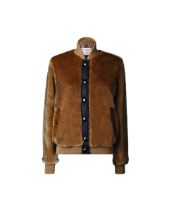 Womens original refined faux fur bomber