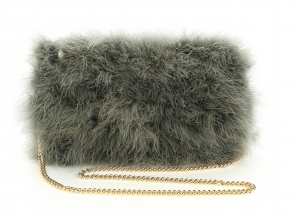 Dusty Green Feather bag
