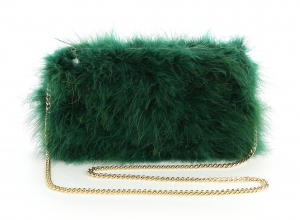 Emerald Green Feather Bag