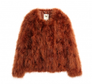 Feather jacket Rusty Red