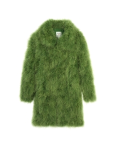 Feather Collar Coat 