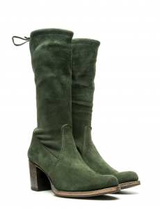 SELENA MID STRETCH SUEDE GREEN 