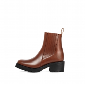 Primeboots Milton Pull Up Cognac Cream Stitch